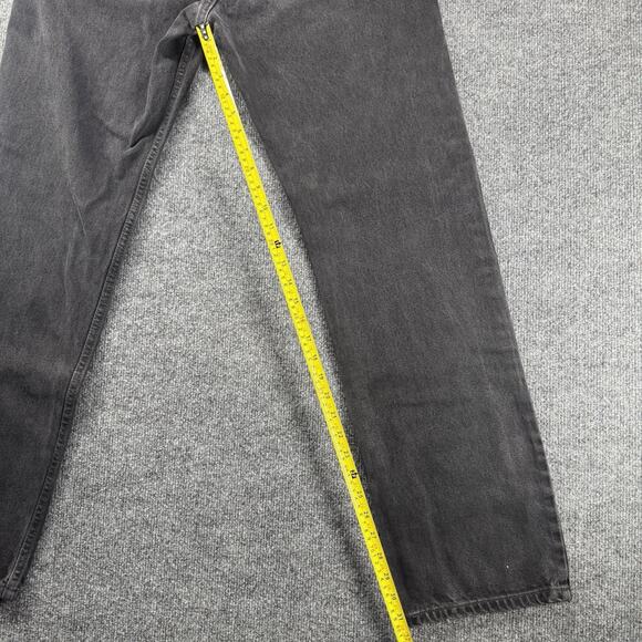 Vintage Levis Jeans Mens 36x34 Black 505 Straight Leg USA Made Y2K (FITS 34x32) - Picture 9 of 12